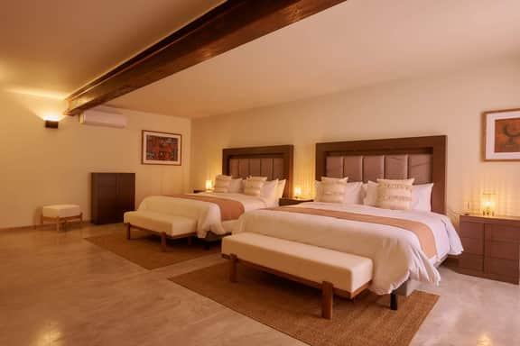 Elegant Double King Room in Oaxaca's Historic Center