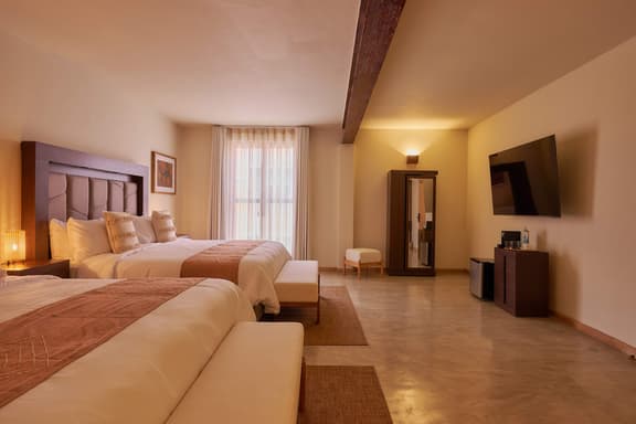 Elegant Double King Room in Oaxaca's Historic Center